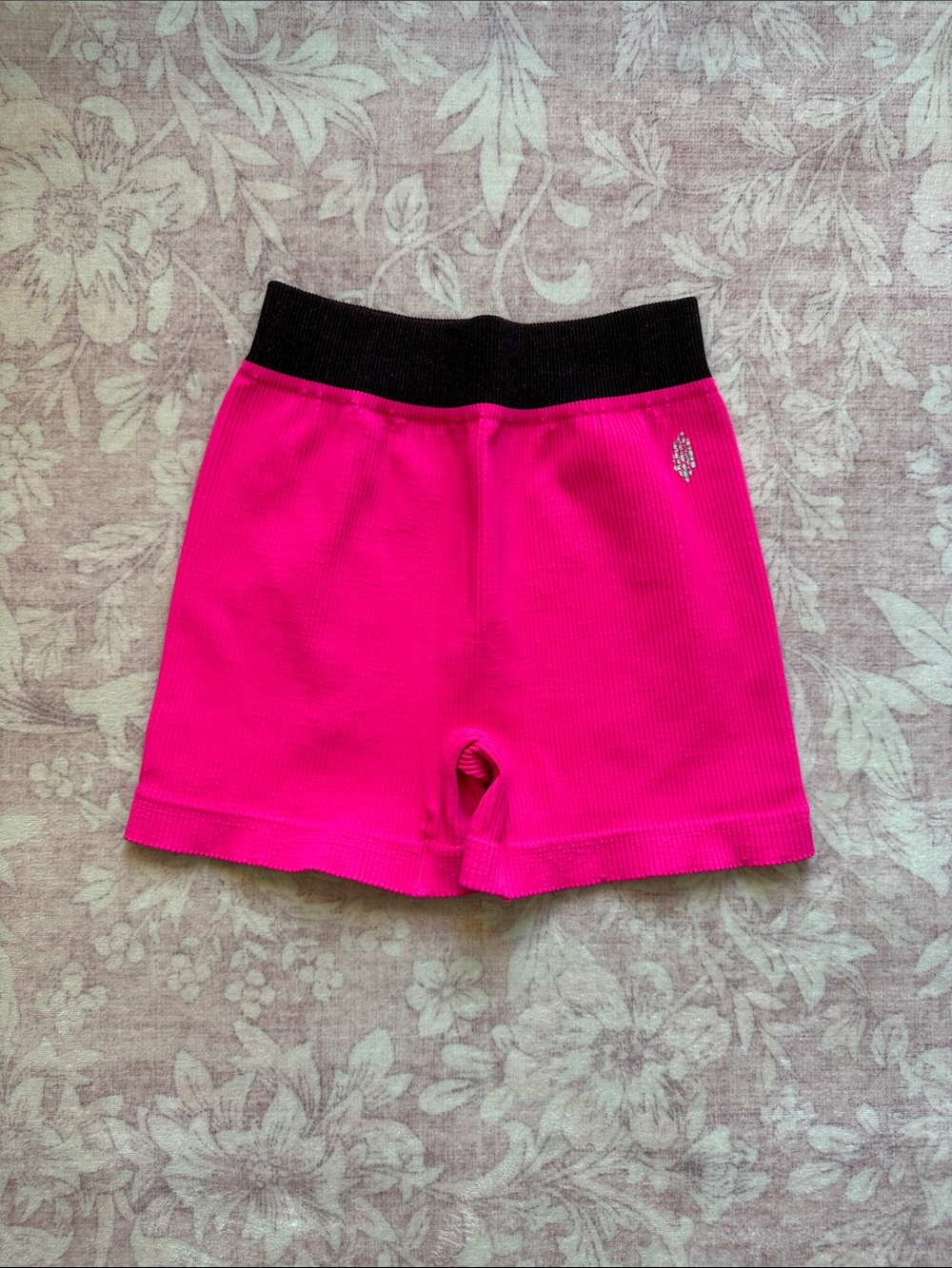 Free People Ribbed Hot Pink Shorts